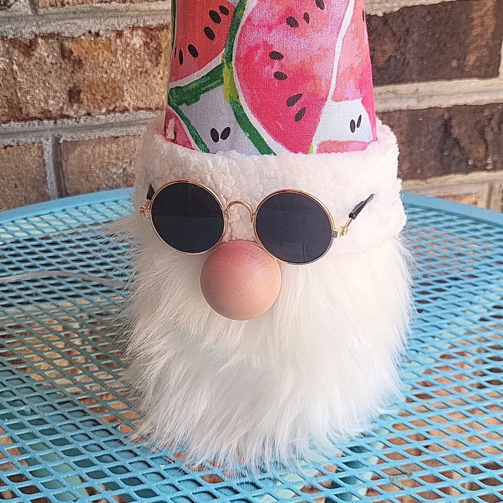 Handcrafted Gnome Lantern Lamp Watermelon